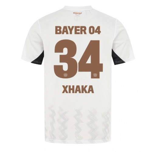 Moški Nogometni dresi Bayer Leverkusen Granit Xhaka #34 Gostujoči 2024-25 Kratek Rokav